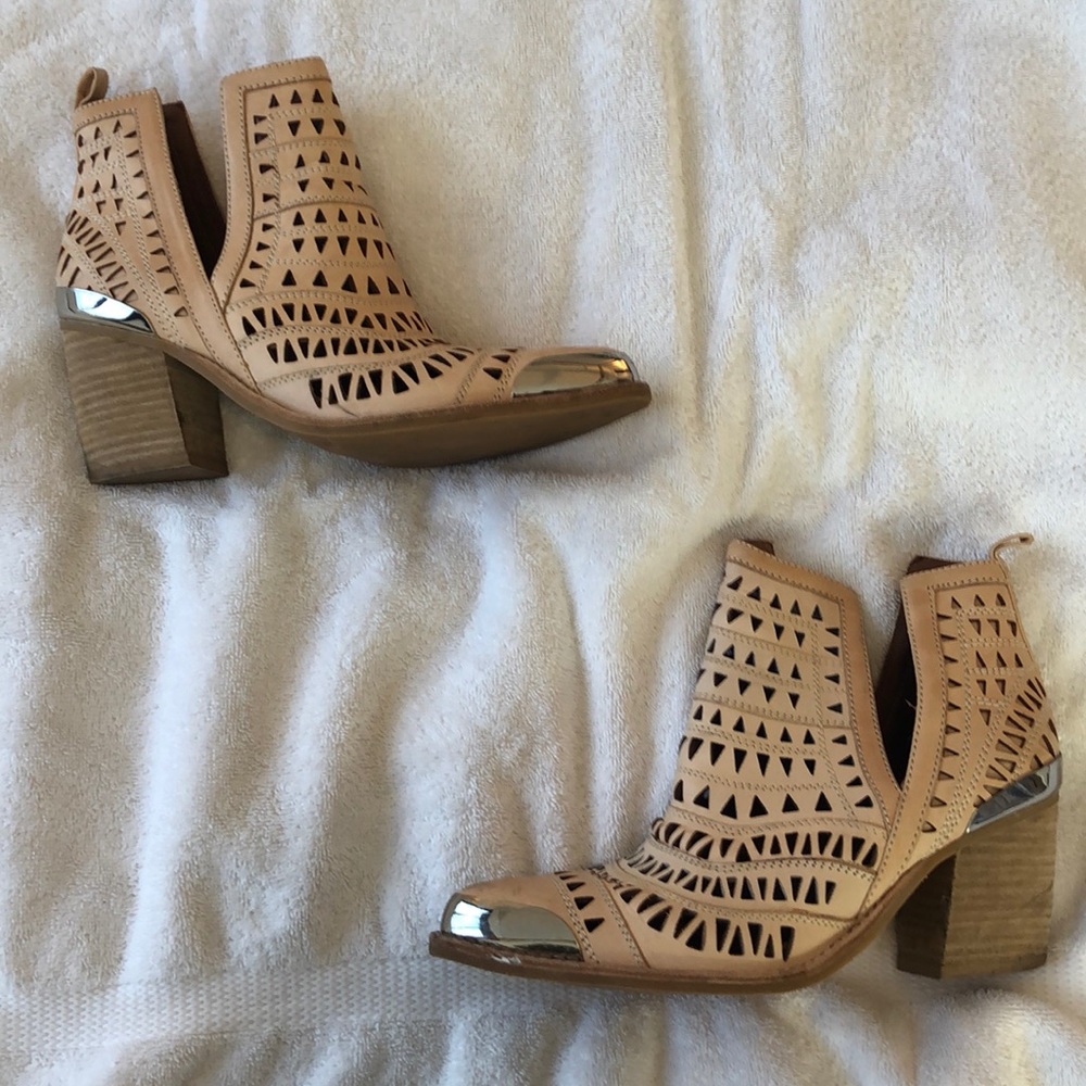 Jeffrey Campbell beige booties